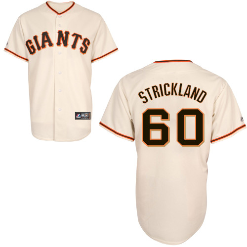 Hunter Strickland #60 Youth Baseball Jersey-San Francisco Giants Authentic Home White Cool Base MLB Jersey